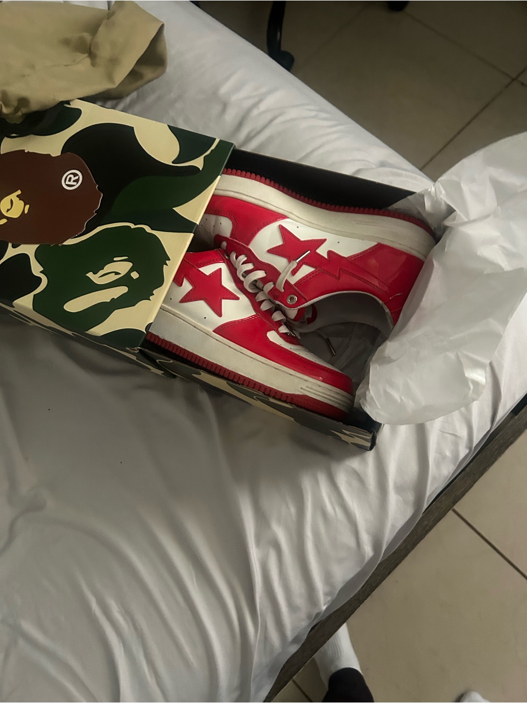 Bapesta #5 Red And White